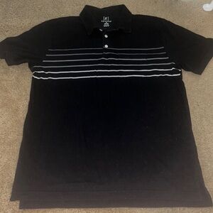 Men’s black gray white George Polo shirt